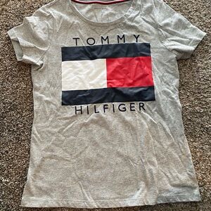 Tommy Hilfiger Women's Gray Tee with Logo